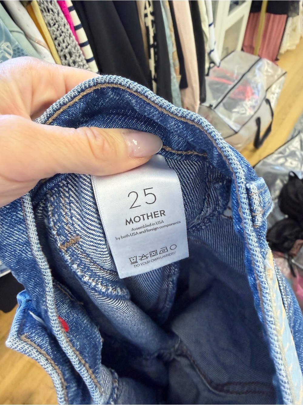 Mother Snacks The Lunch Line Sneak Fray Size 25 Wide Leg Denim - Picture 15 of 15